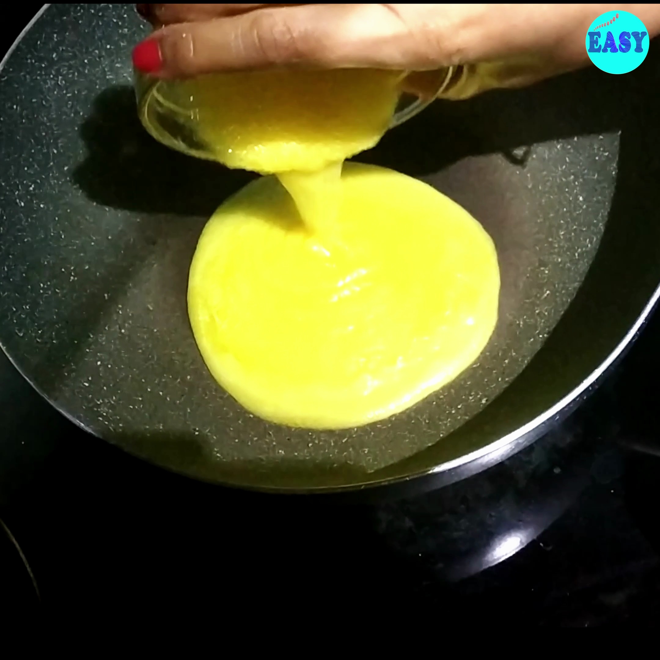 Step 4 - Heat a heavy-bottomed pan or preferably a non-stick pan and add ghee to it.