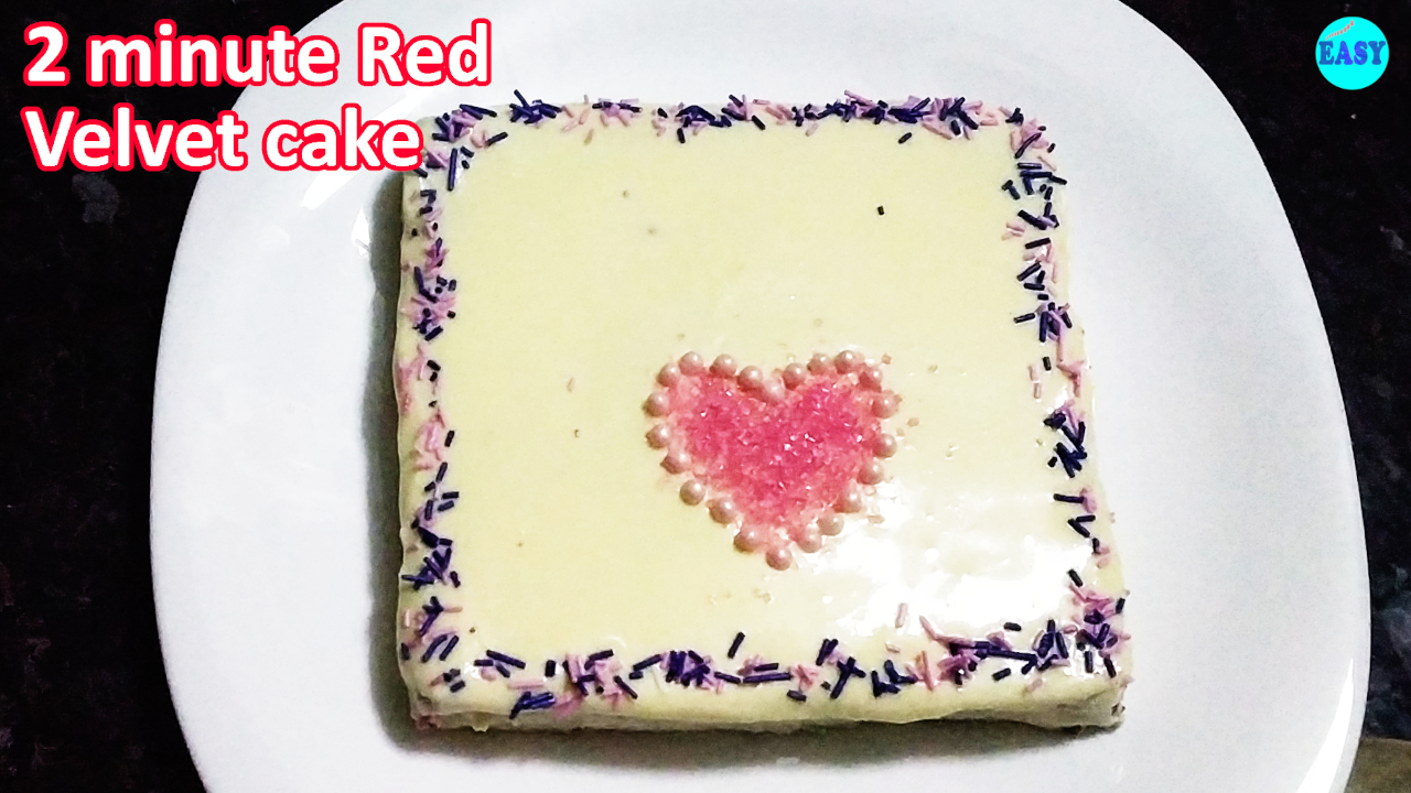Eggless Red Velvet Cake In Microwave | Red Velvet Cake