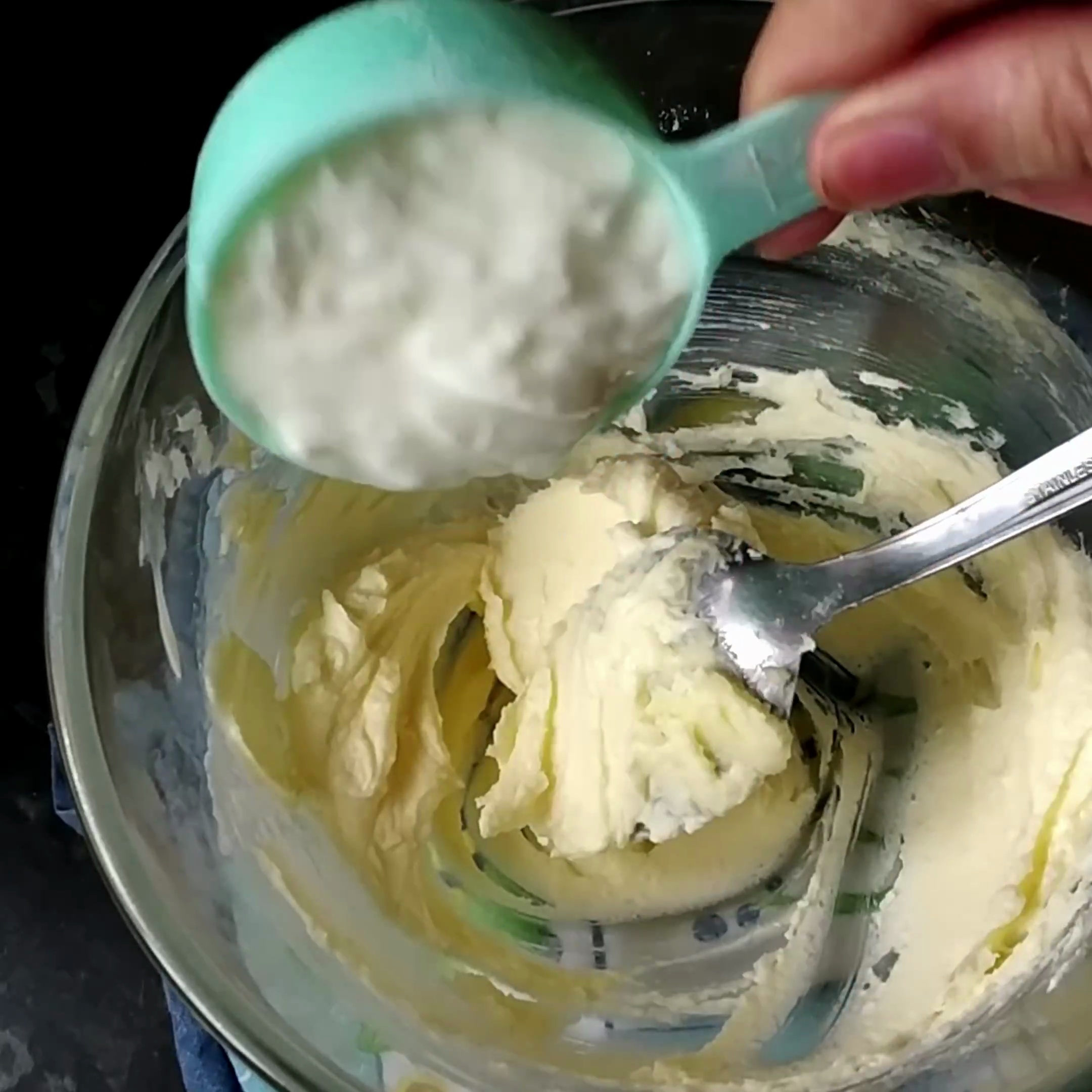 Step 2 - Add yogurt and mix well.