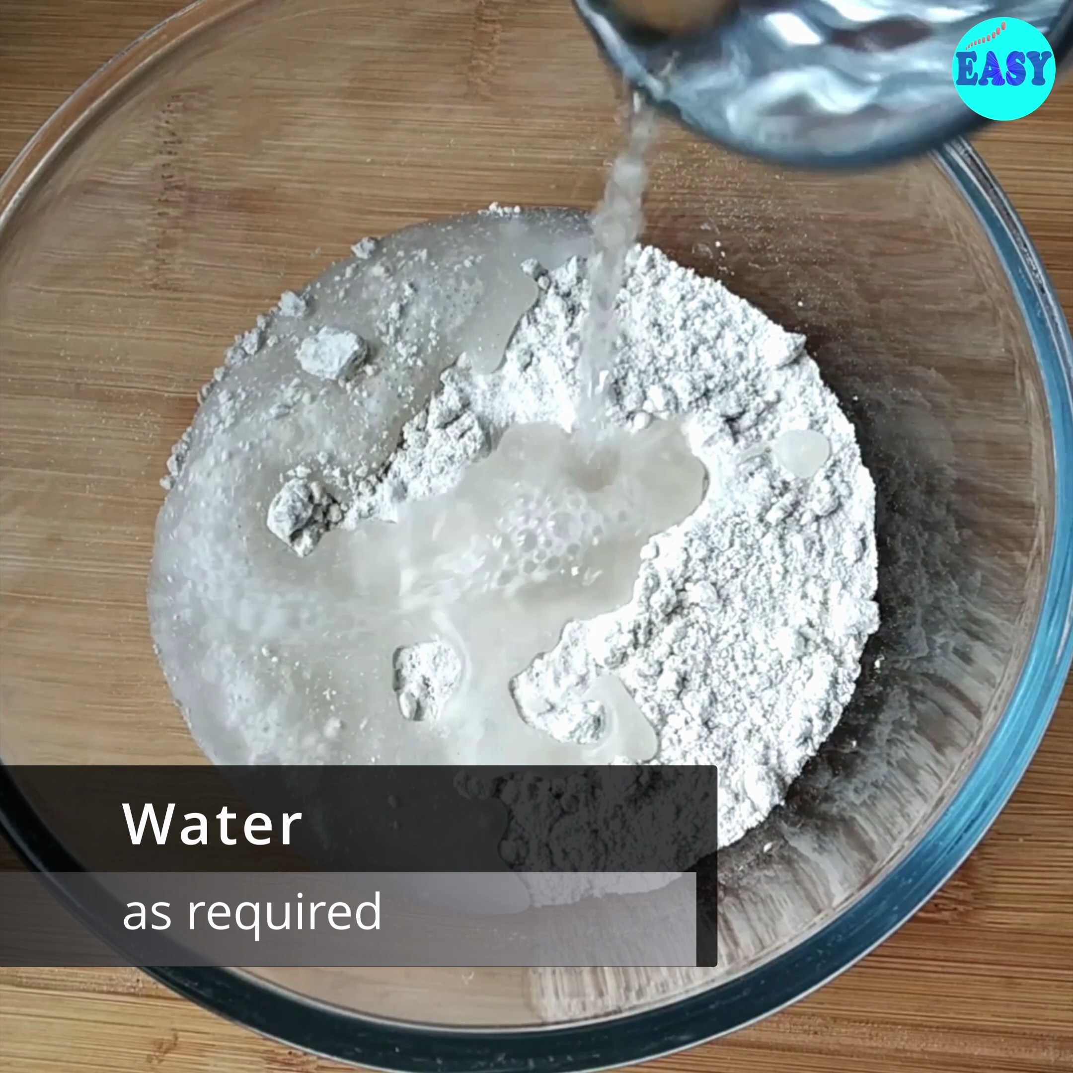 Step 4 - 4. In a bowl, combine kuttu flour, salt and add water gradually  until you achieve a smooth batter.