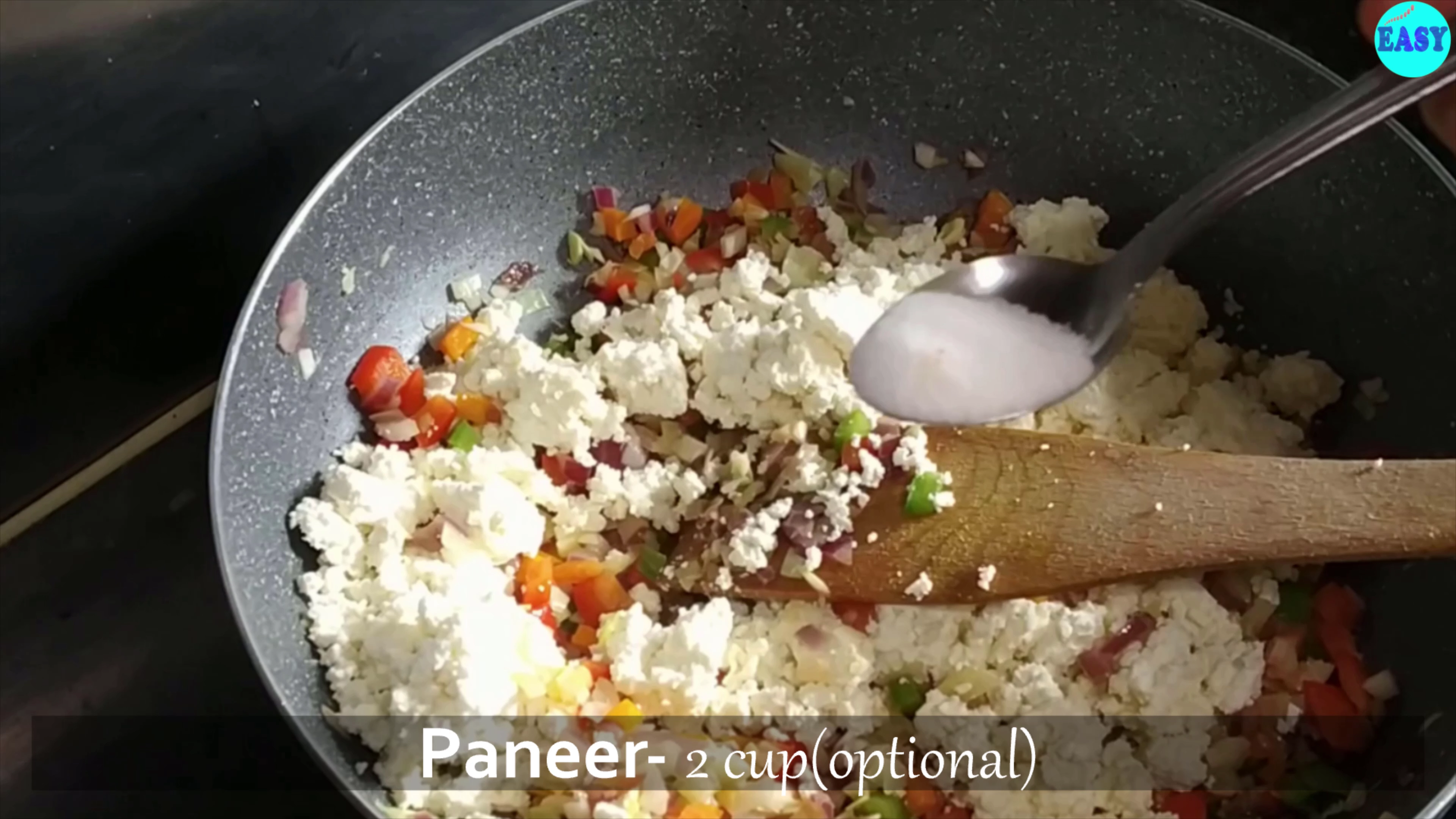 Step 5 - Now add crumbled paneer salt and pepper. mix it well and cook for another minute.(if not using paneer increase the amount of cabbage) 