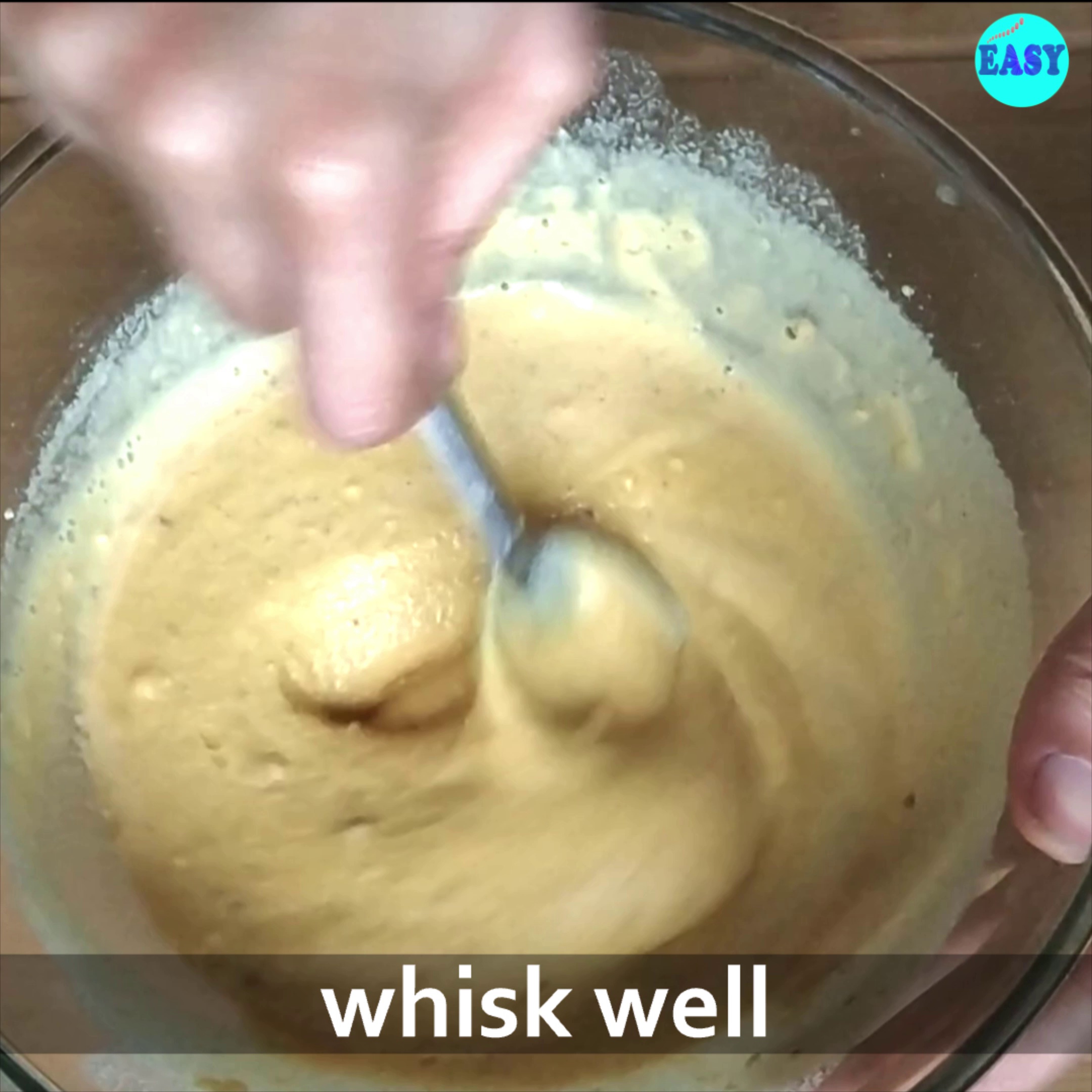 Step 3 - Whisk the batter well for 2-3 minutes to ensure all the lumps are removed. Let the batter rest for 3-4 minutes.
