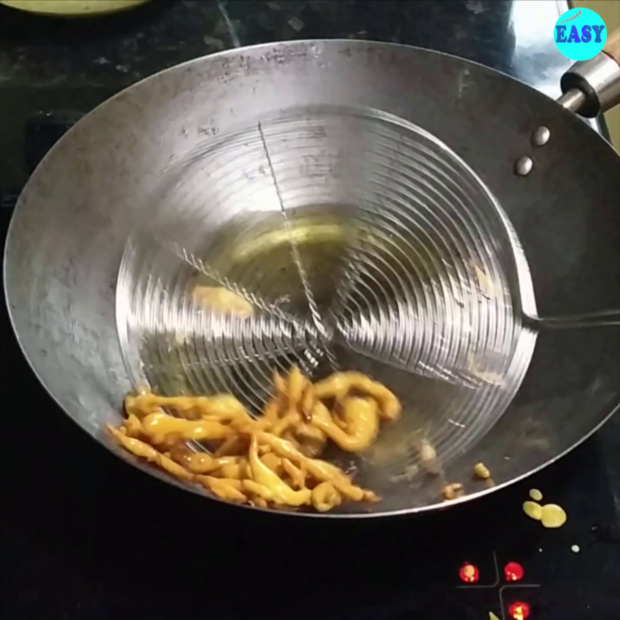 Step 11 - Fry until golden and crisp, remove and keep aside to use later.