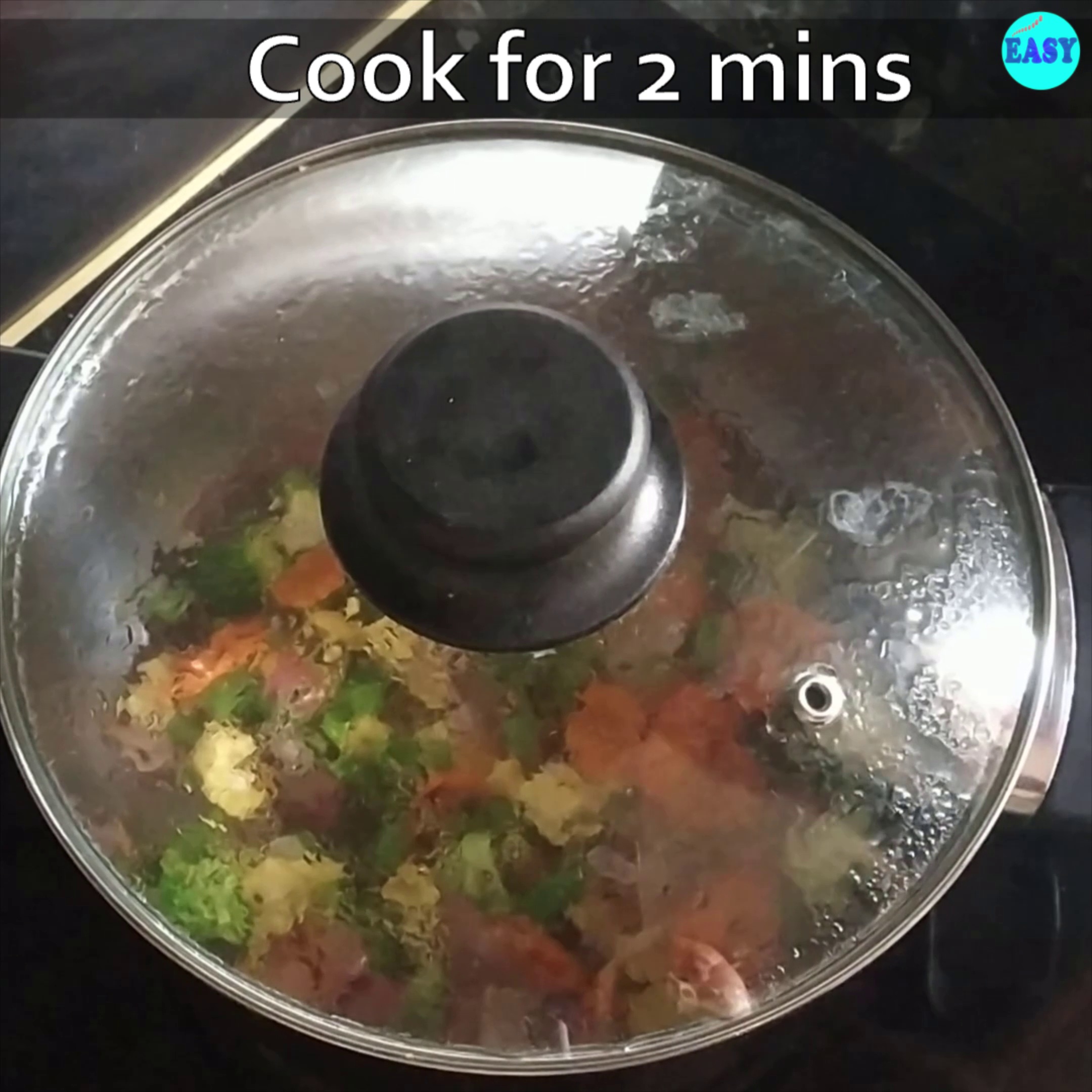 Step 5 - Cover and cook for 1-2 minutes on low heat.