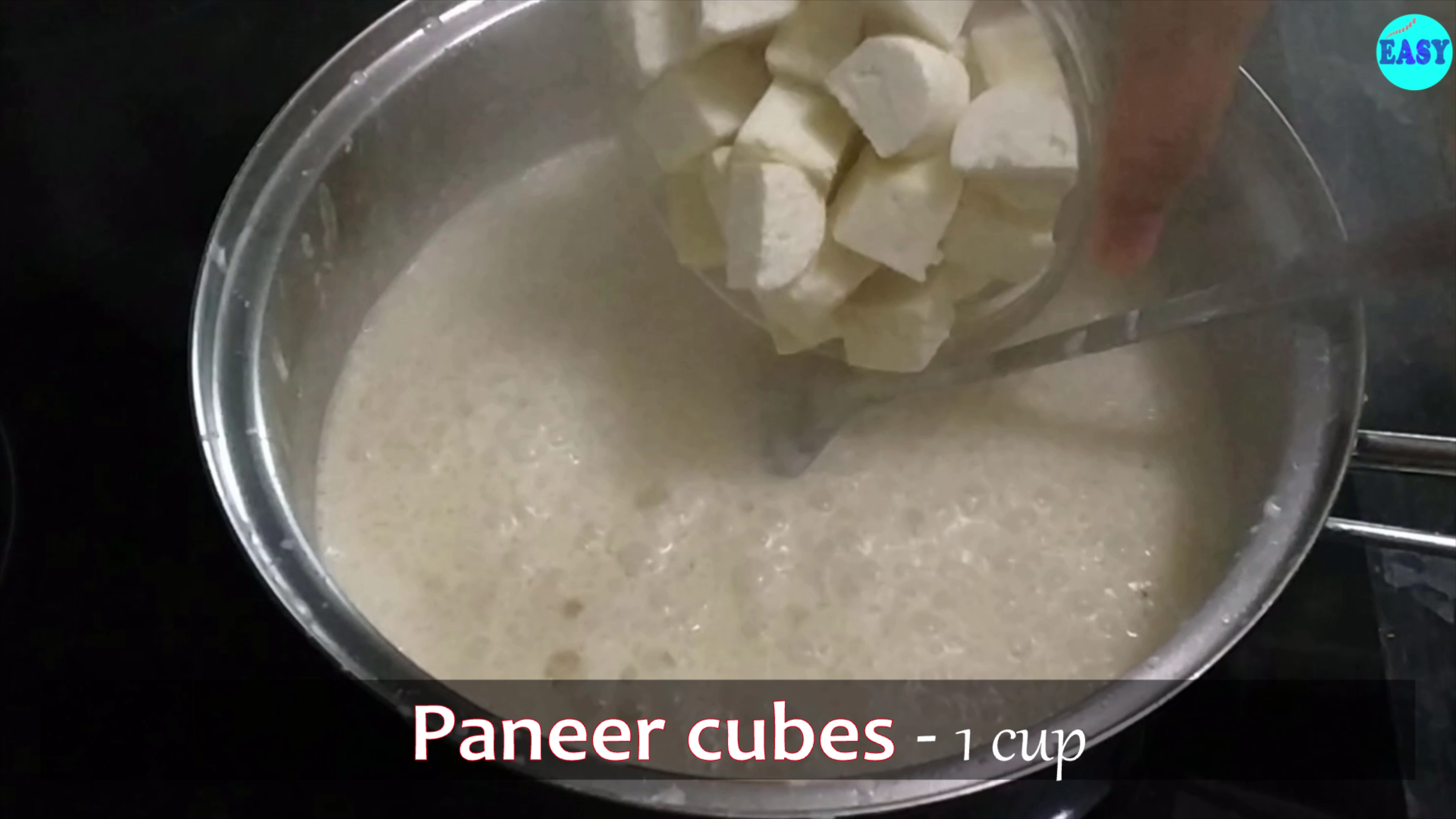 Step 5 - Add paneer cubes now 