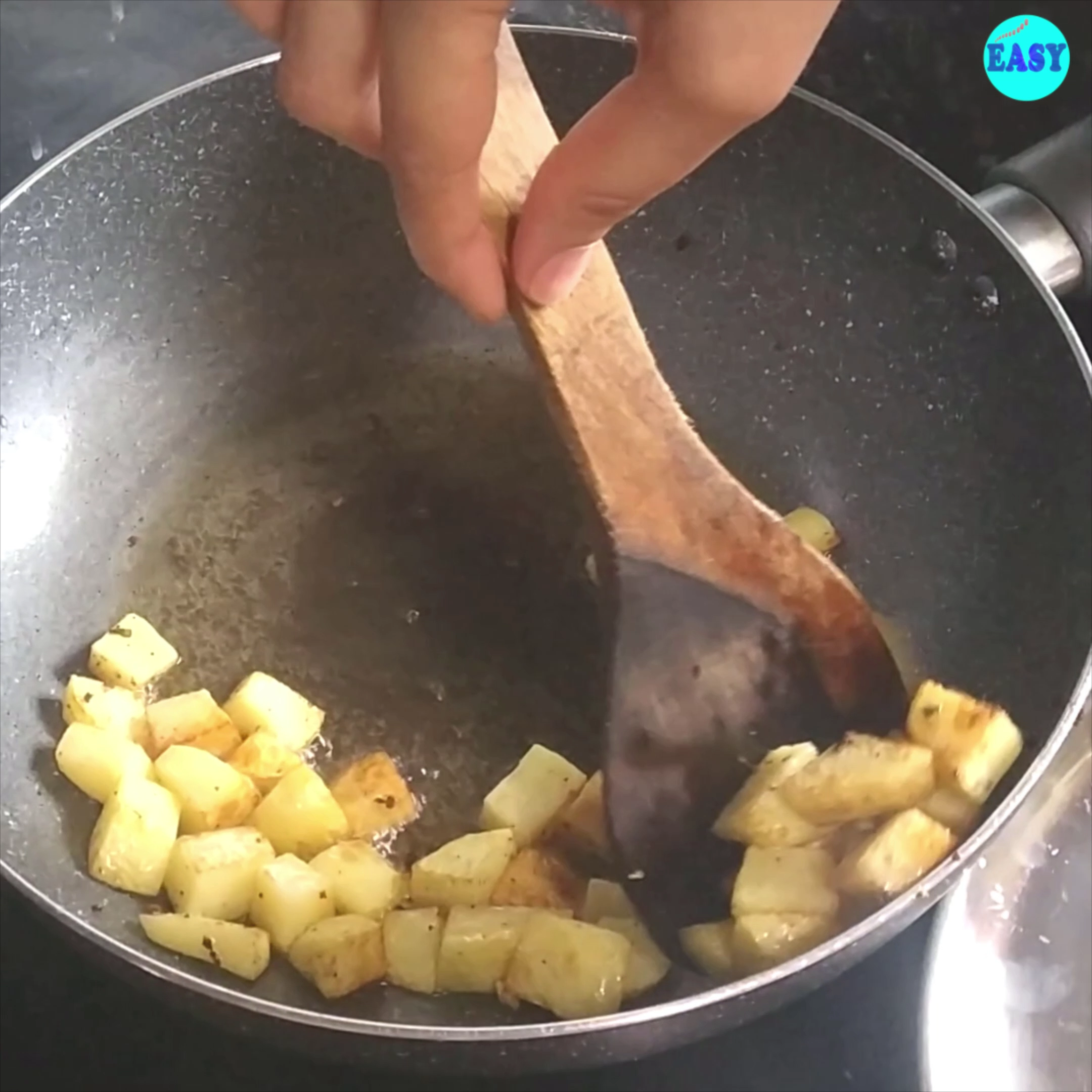 Step 2 - Fry the potatoes same way until light golden. Cauliflower and potatoes should be 70 percent cooked in this step. set aside to use later