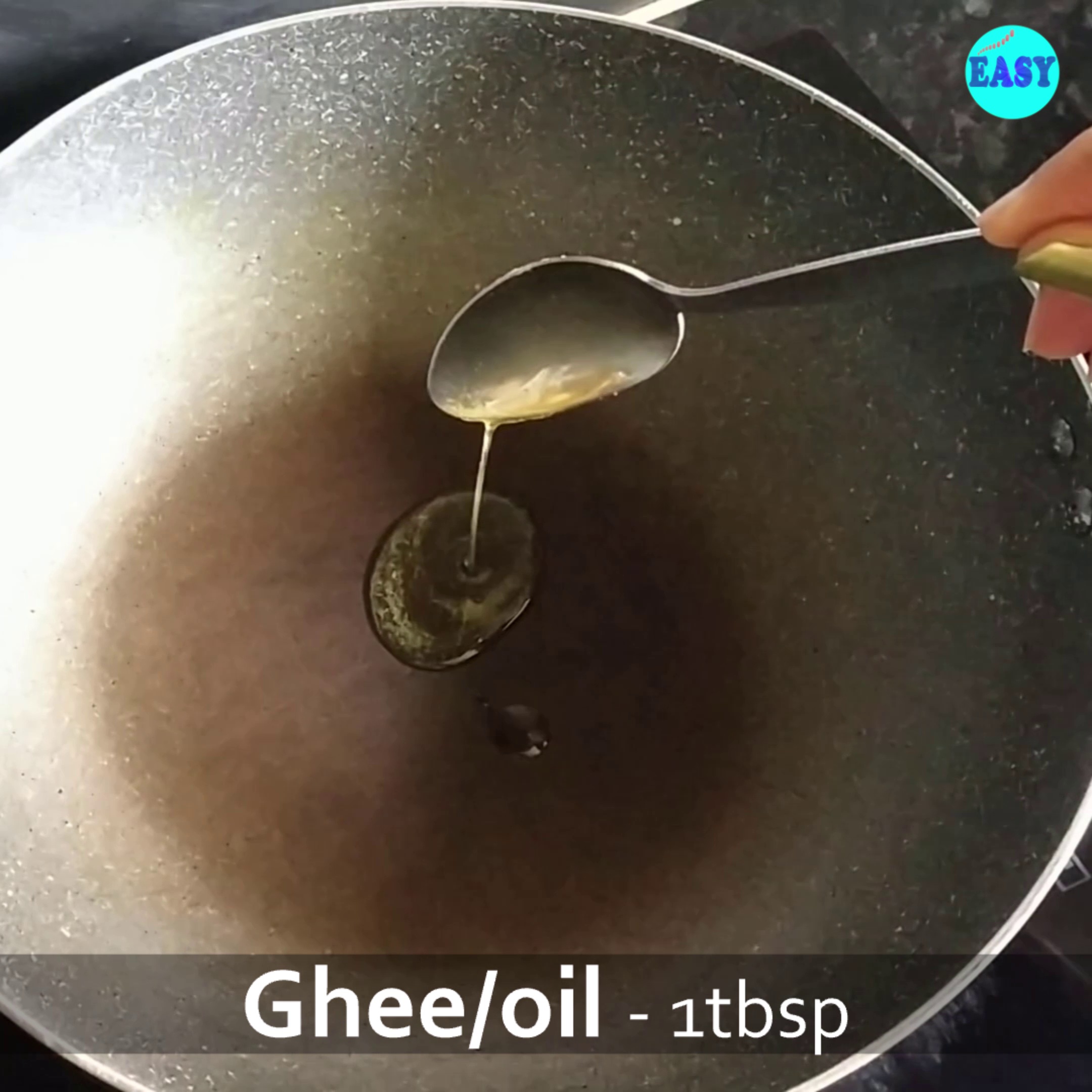 Step 3 - For tempering, heat oil or ghee in a pan.