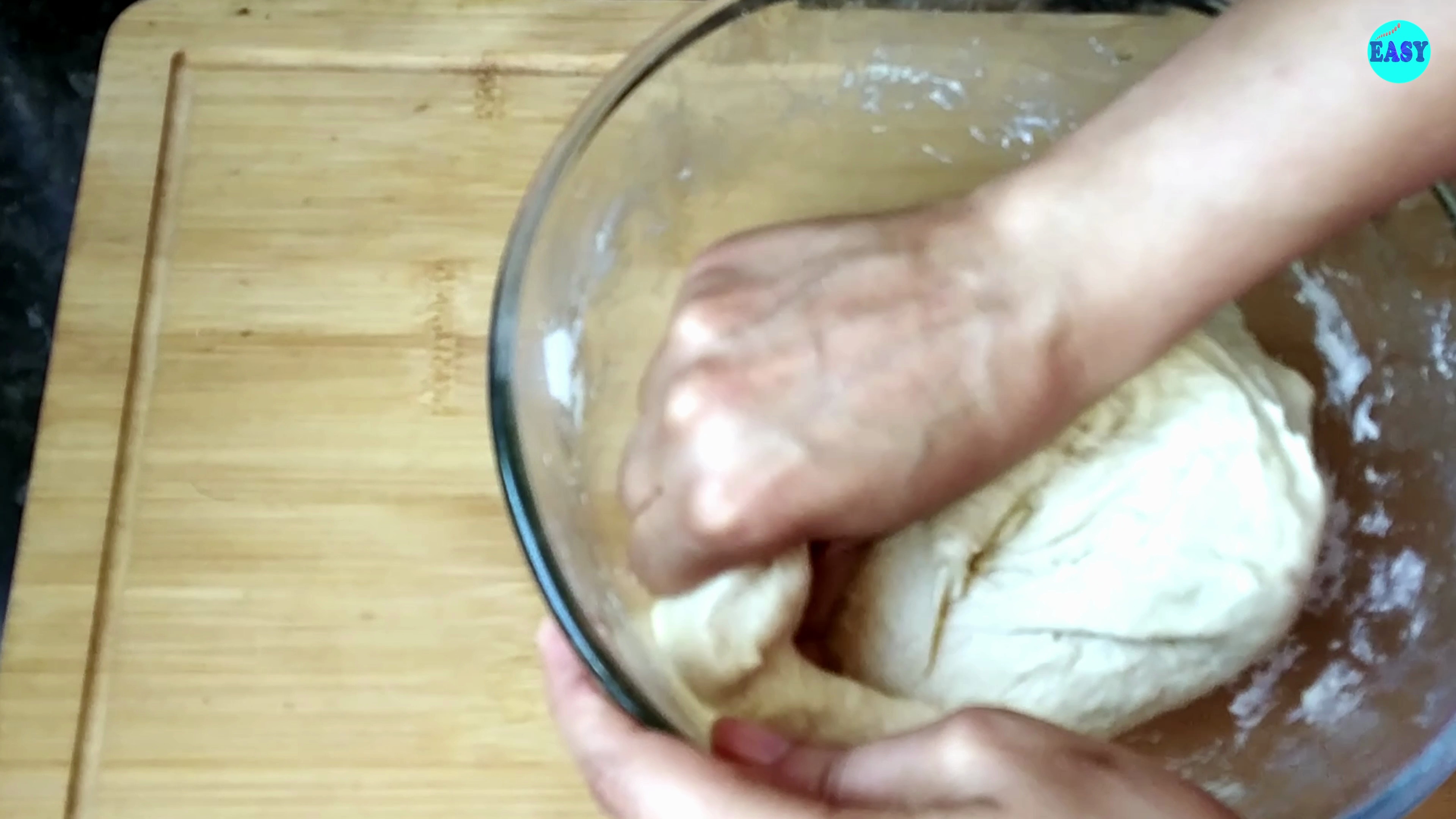 Step 3 - Knead the dough for 5-10 minutes, until it becomes smooth and elastic.